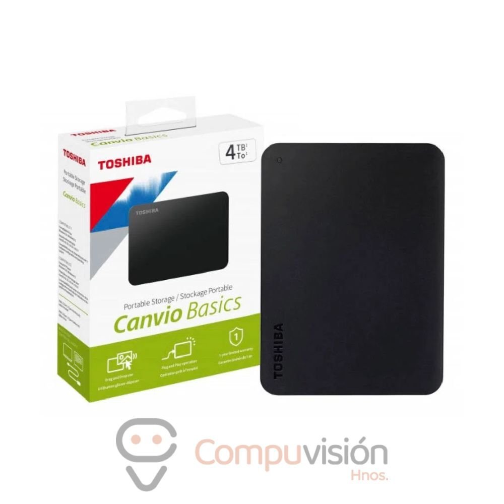 DISCO EXTERNO TOSHIBA 4TB CANVIO BASICS