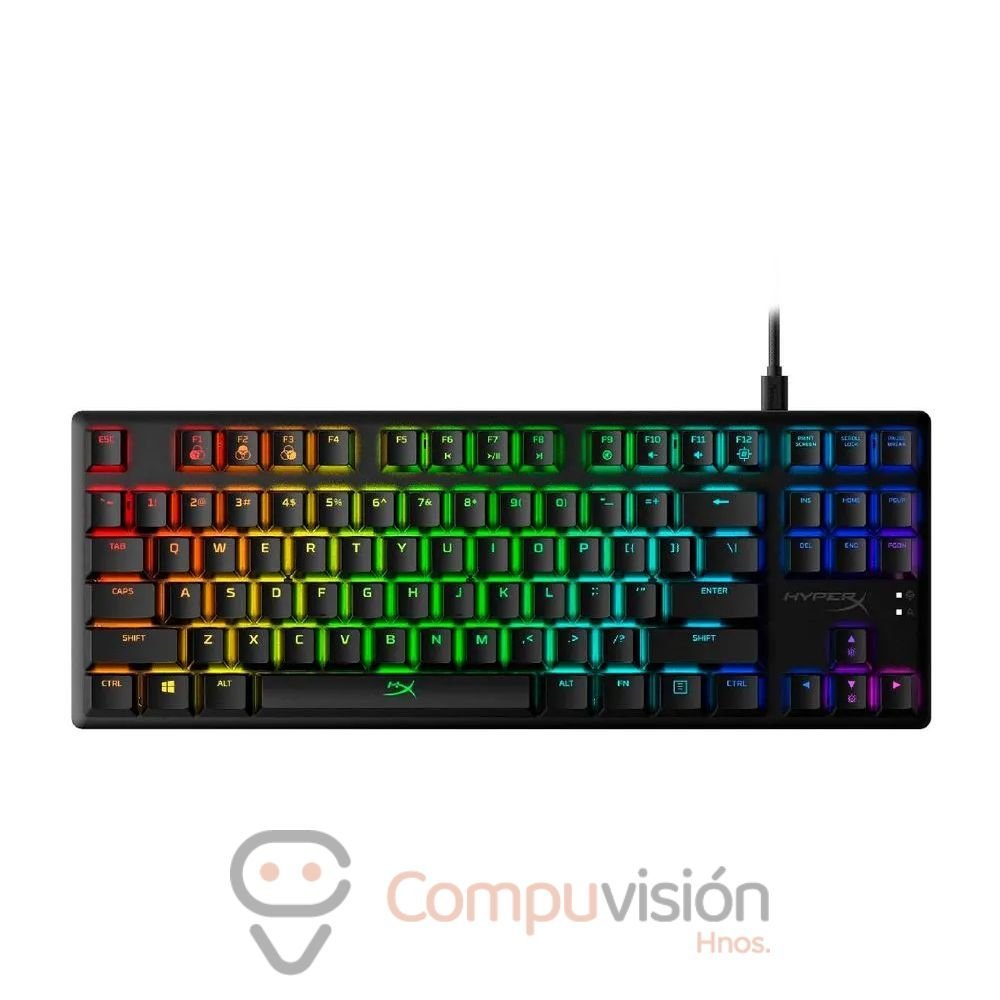 TECLADO HYPERX ALLOY ORIGINS CORE 80% AQUA SWICHT RGB ENGLISH