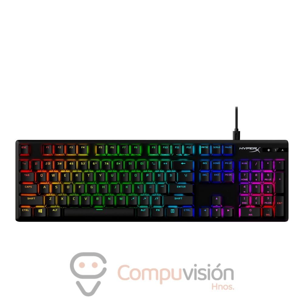 TECLADO HYPERX ALLOY ORIGINS RGB RED SWCHIT 100% LINEAR ESPAÑOL