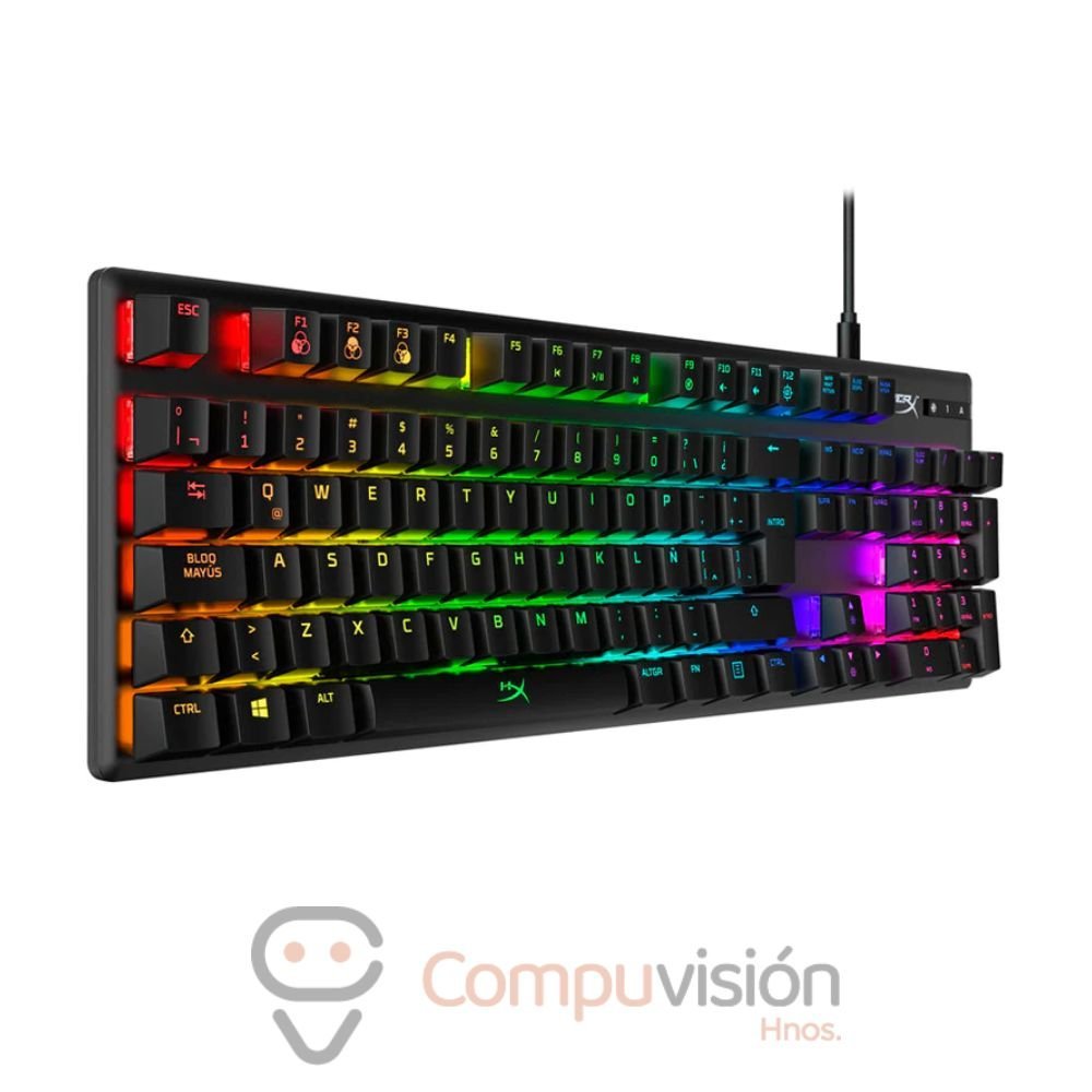 TECLADO HYPERX ALLOY ORIGINS RGB RED SWCHIT 100% LINEAR ESPAÑOL