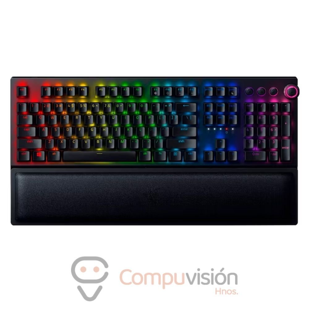 TECLADO RAZER BLACKWIDOW V3 PRO WIRELESS GREEN SWITCH 100% US CHROMA