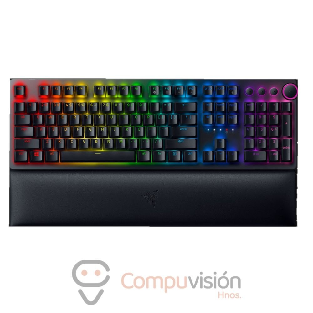 TECLADO RAZER HUNTSMAN V2 OPTICAL PURPLE SWITCH SP 100% CHROMA BLACK ESPAÑOL