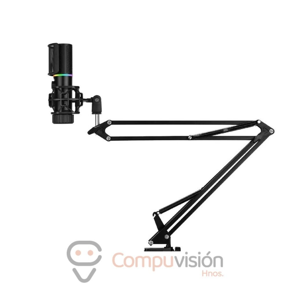 MICRÓFONO STREAMPLIFY MIC-48-RGB-MA-BK SOPORTE DE BRAZO