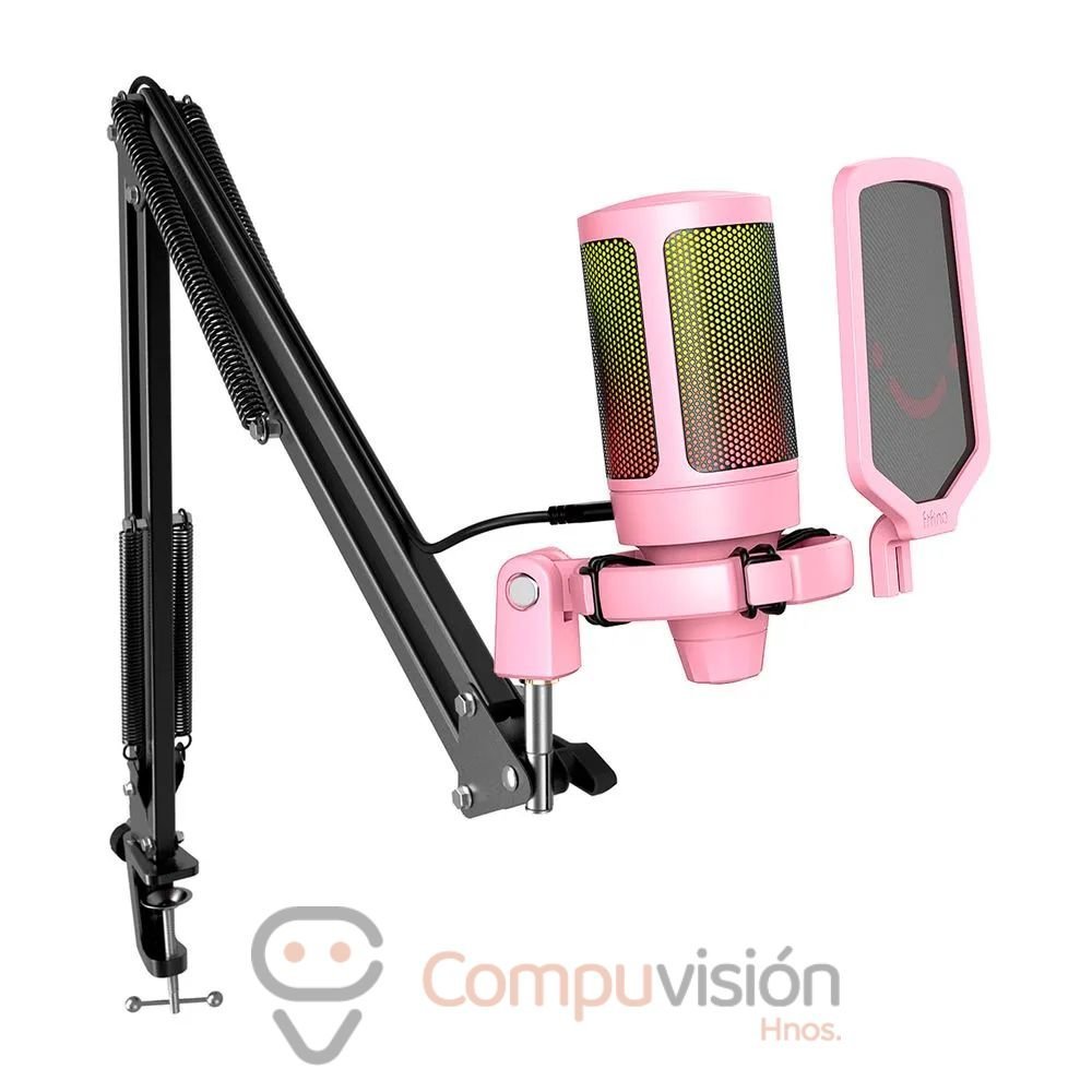 MICROFONO FIFINE A6T PINK CON SOPORTE DE BRAZO