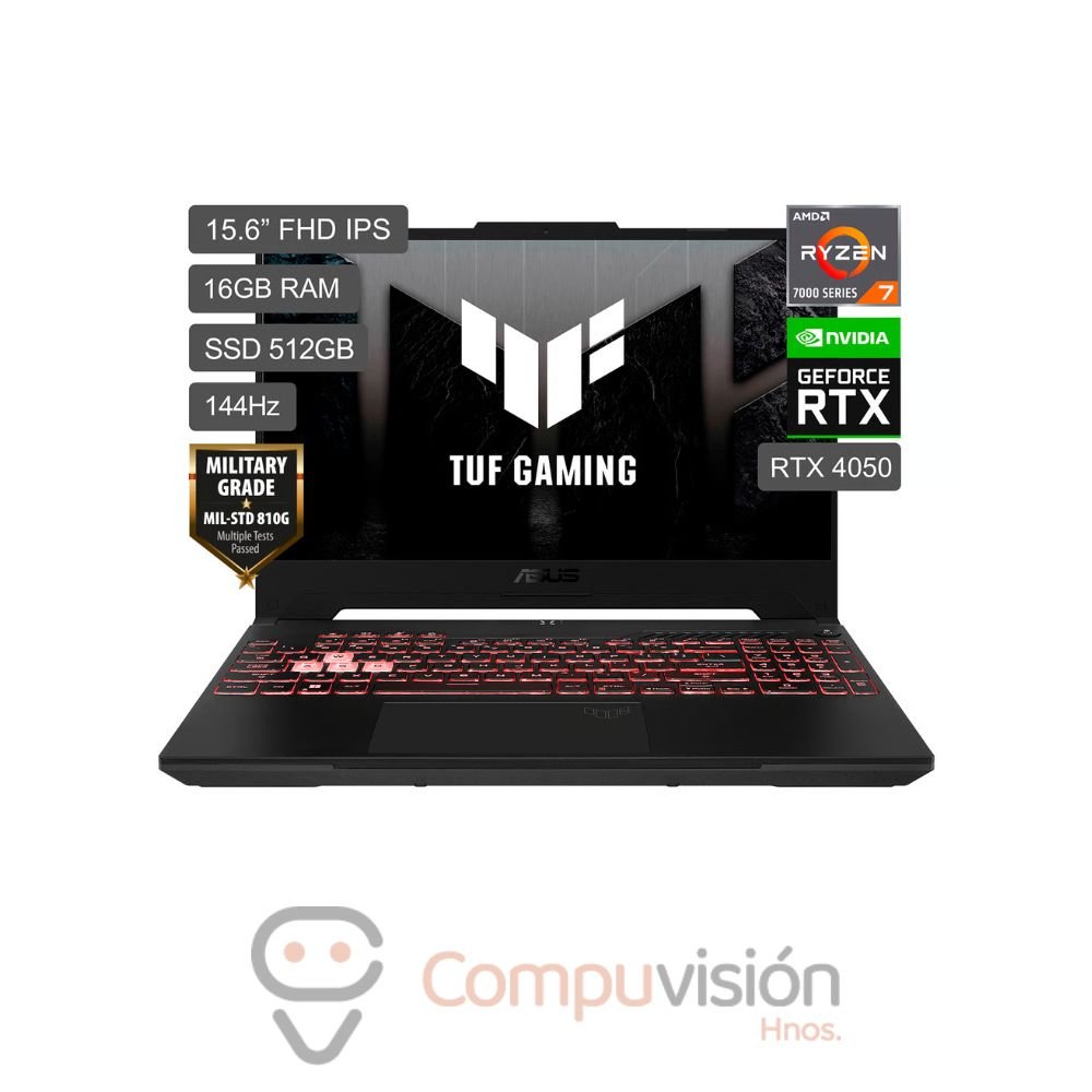 LAPTOP ASUS FA507NU-LP031 A15 R7 7735HS 16GB 512GB SSD 6GB RTX 4050 15.6″ FHD 144HZ