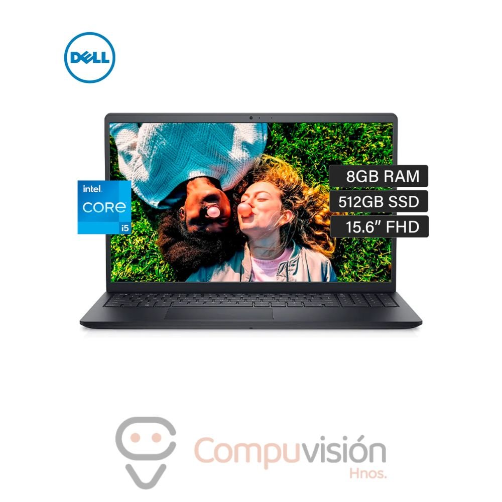 LAPTOP DELL INSPIRON 3520 I5 1235U 8GB 512GB 15.6″ LED FHD 120HZ UBUNTU BLACK