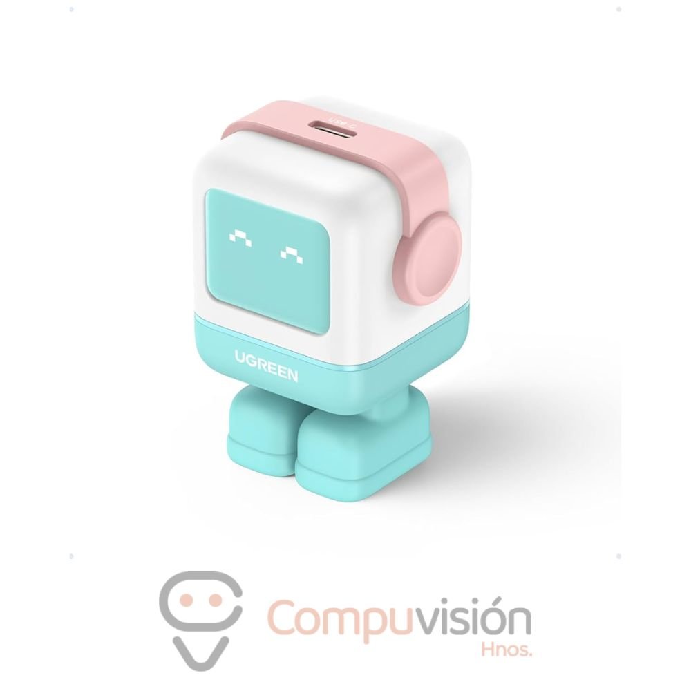 CARGADOR UGREEN ROBOT PINK/BLUE 30 WATSS 1 * USB-C 45089