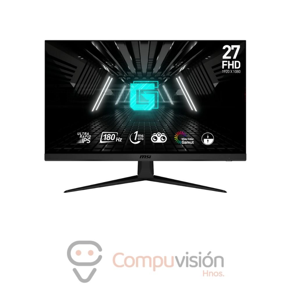 MONITOR MSI 27″G2712F FHD 1MS 180HZ PLANO PANEL IPS 1920*1080 2 HDMI2.0 1DP 1.2