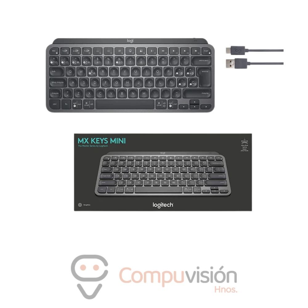 TECLADO LOGITECH MX KEYS MINI BLACK MULTI-DEVICE BT ILUMINADO ESPAÑOL