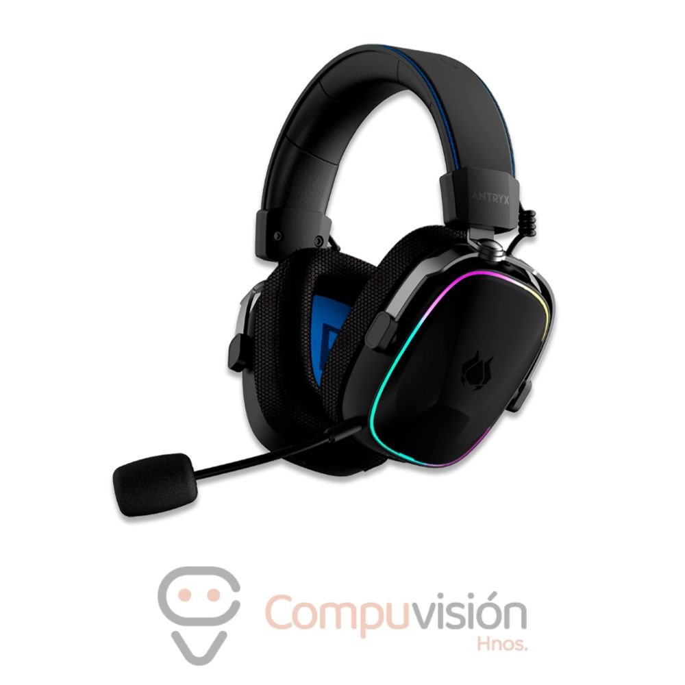 AUDIFONO GAMER ANTRYX APOLO 500 WIRELESS/BT RGB 56 HORAS