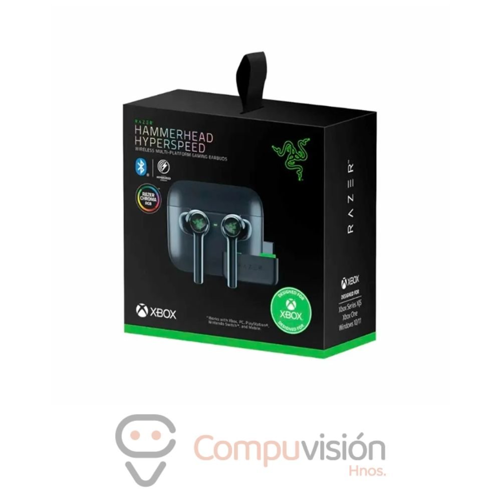 AUDIFONO GAMER RAZER HAMMERHEAD HYPERSPEED XBOX BT BLACK