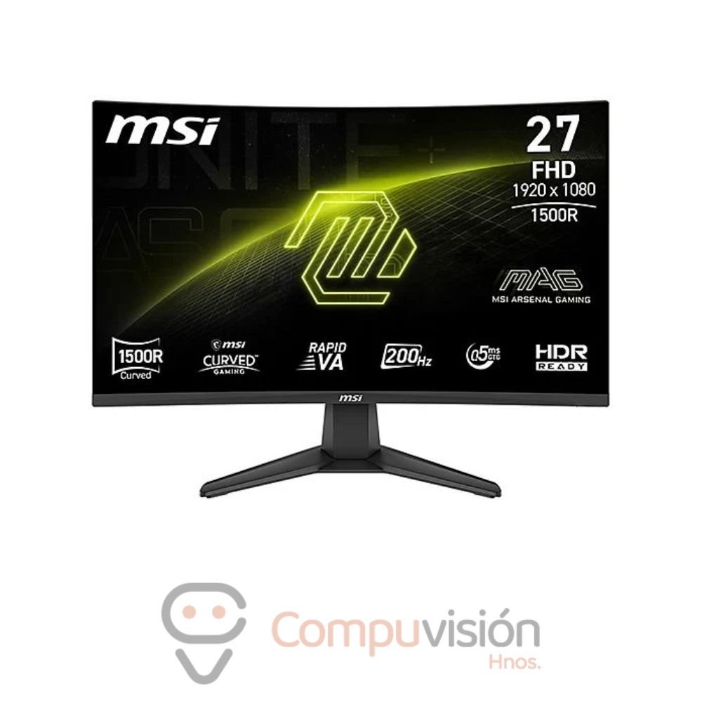 MONITOR MSI 27″ MAG 276CF E20 CURVO FHD 1920*1080P 200HZ 0.5MS 1* HDMI 1* DP