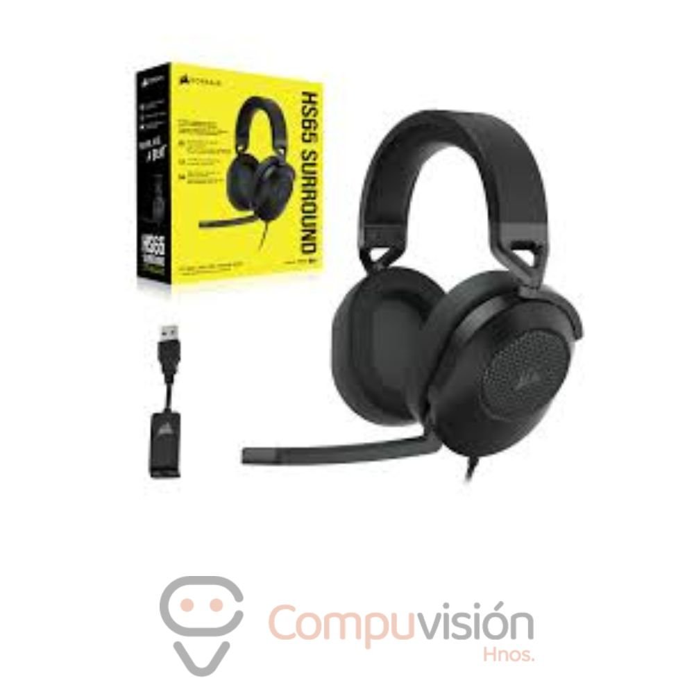 AUDIFONO GAMER CORSAIR HS55 SURROUND 7.1 CONEXION USB COLOR CARBON