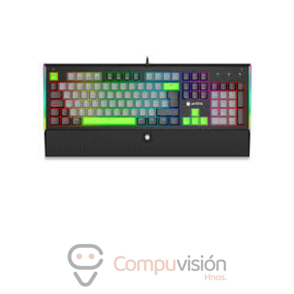TECLADO GAMER ANTRYX MK ZIGRA EVO GRIS/BLACK RGB 100% CABLEADO SWITCH RED ESPAÑOL MECANICO
