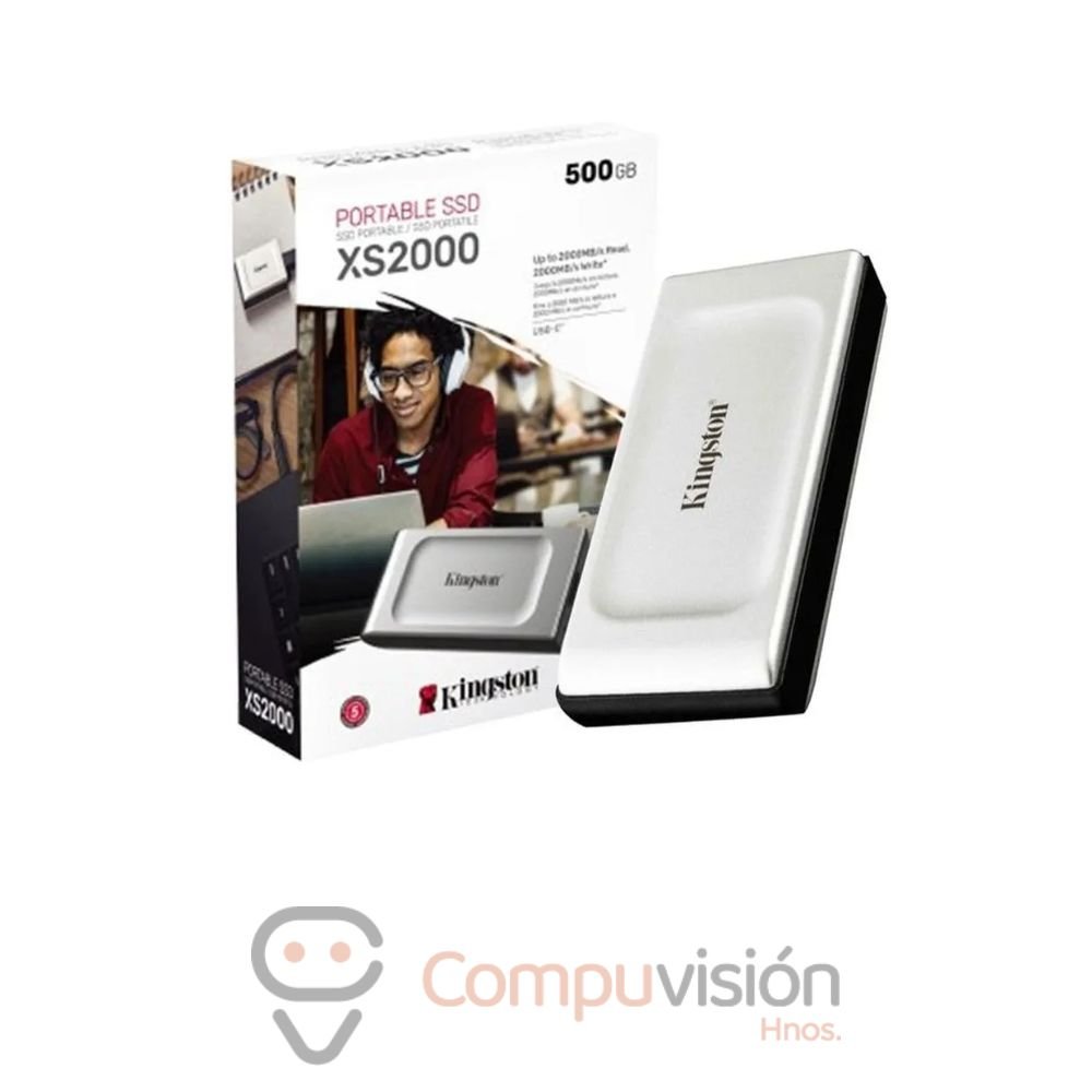 DISCO SOLIDO EXTERNO KINGSTON XS2000 500GB TIPO-C 3.2 GEN 2X2 2000MB/S