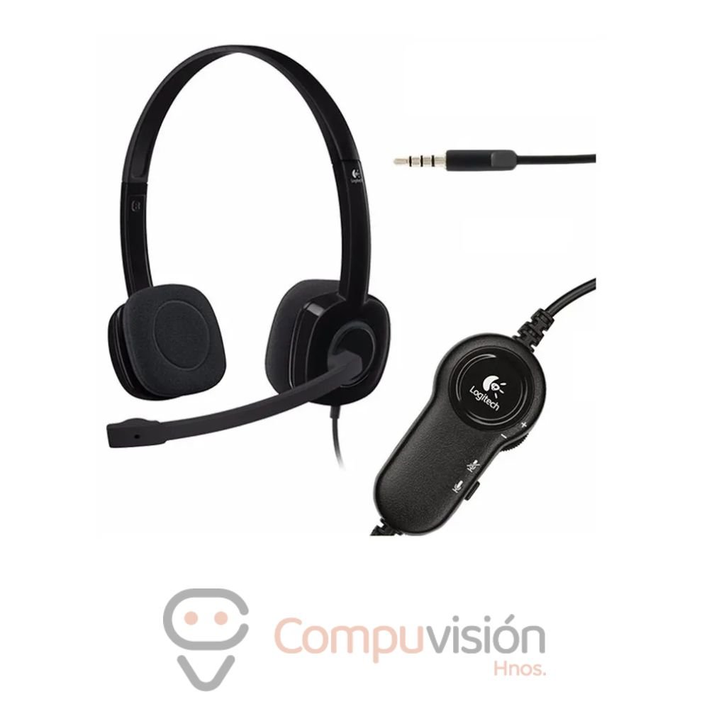 AUDIFONO LOGITECH H151 BLACK STEREO 3.5MM